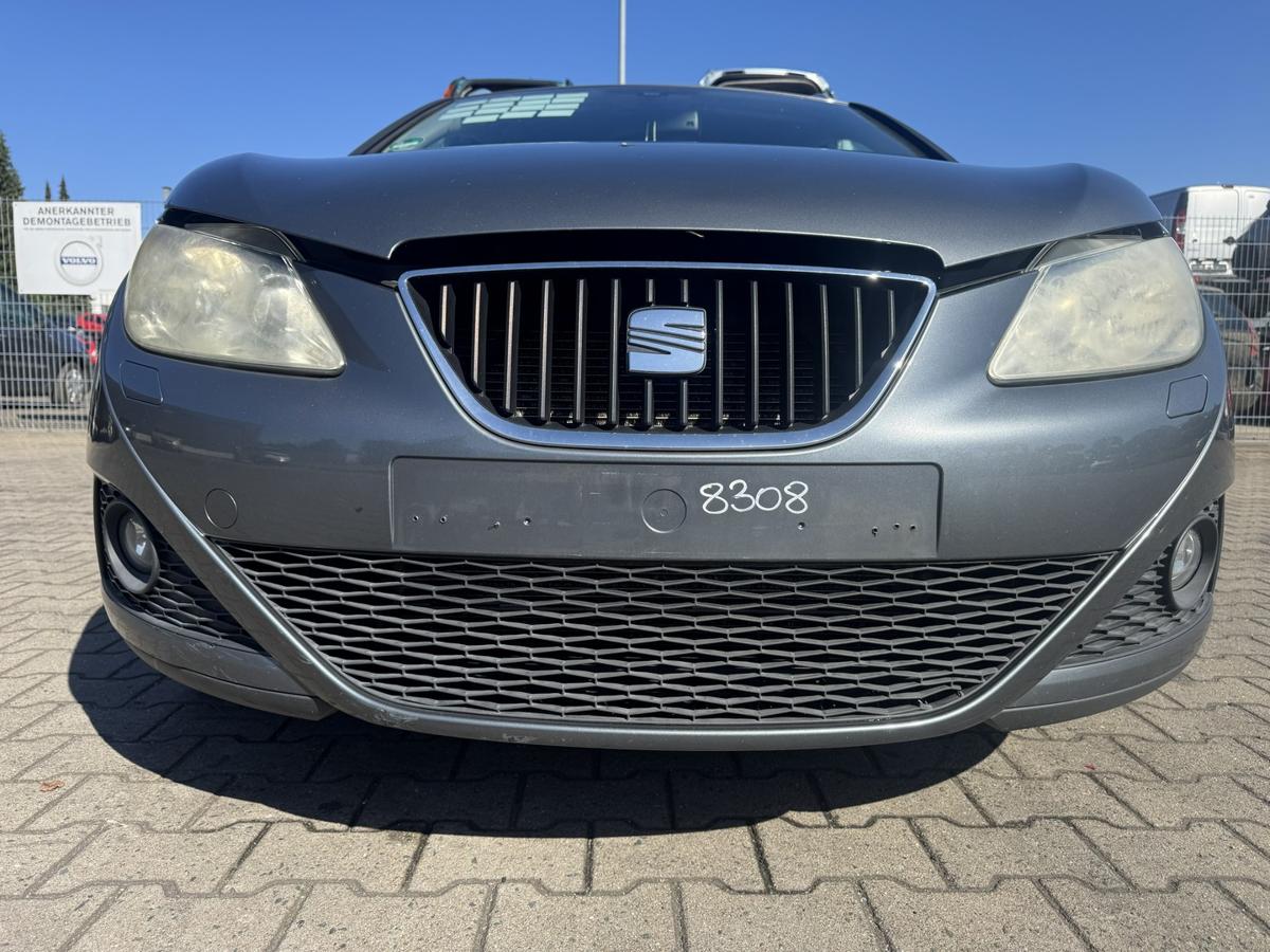 Seat Ibiza ST 6J original Stossf&auml;nger Sto&szlig;stange vorne LX7R Monsungraumetallic Bj.2012